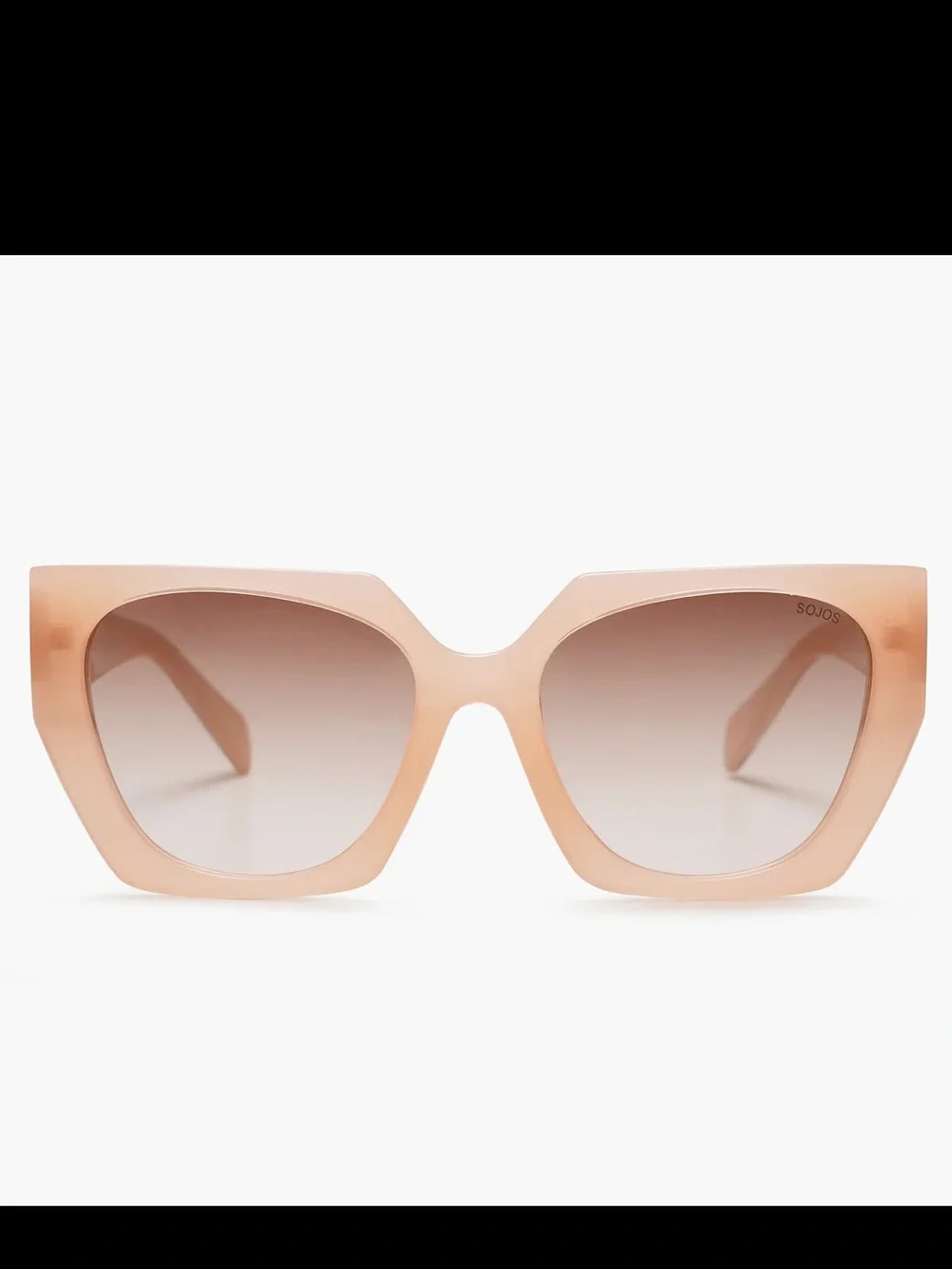 SOJOS Oversized Polarized Square Women's Sunglasses in Peachy Nude